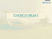 Tablet Screenshot of churchspeaks.org